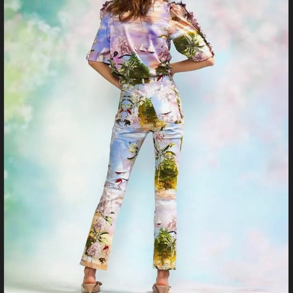 Cynthia Rowley Multicolor Scenic Straight Leg Pants - Picture 6 of 8